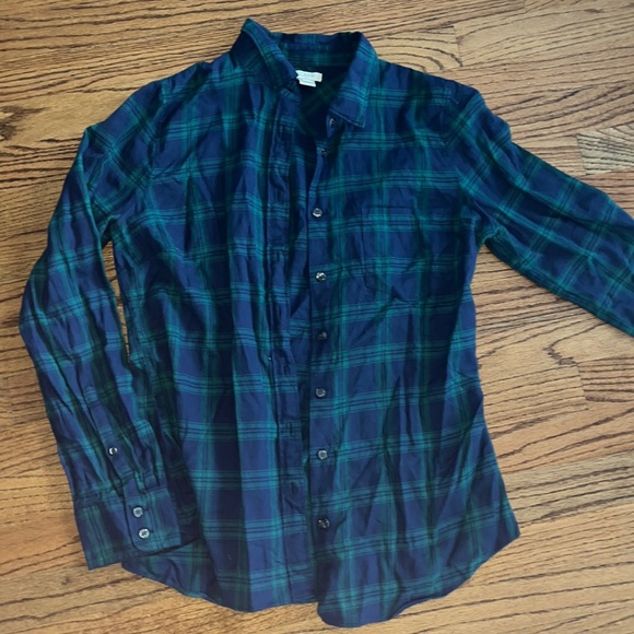 Green Plaid J Crew cardigan - Picture 1 of 2
